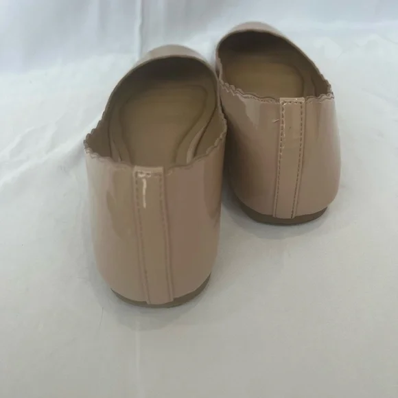 Nude patent esprit ballet flats size 11 - Picture 2 of 4